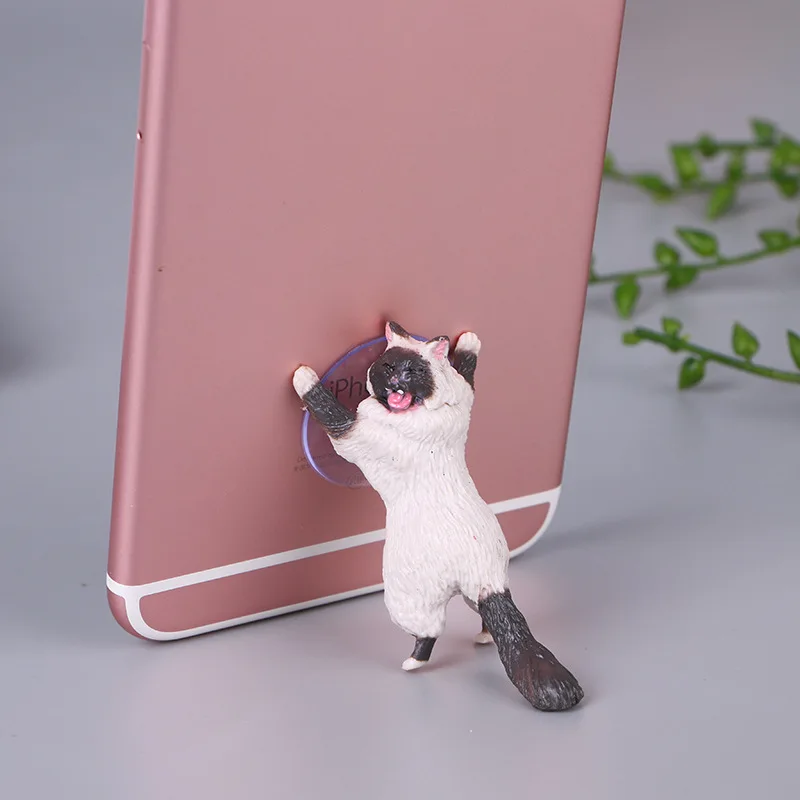 Кавайный сладък котка Тенис на притежателя на телефона Чудесна поставка Мързелив скоба Универсална поставка за телефон в присоске за iPhone, Samsung, Huawei Xiaom