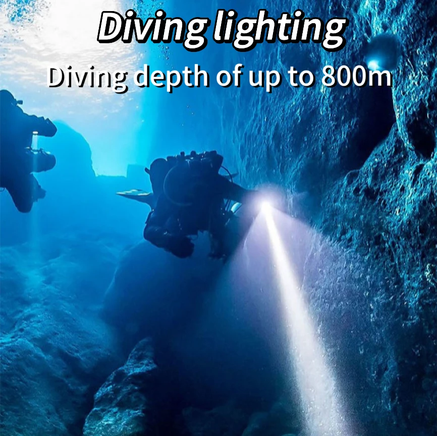 2023 Нов XHP160 Glare Супер Мощен IPX8 Фенерче За Гмуркане с Акваланг Висока Мощност Led Фенерче За Гмуркане Водоустойчив Фенер Подводна Лампа