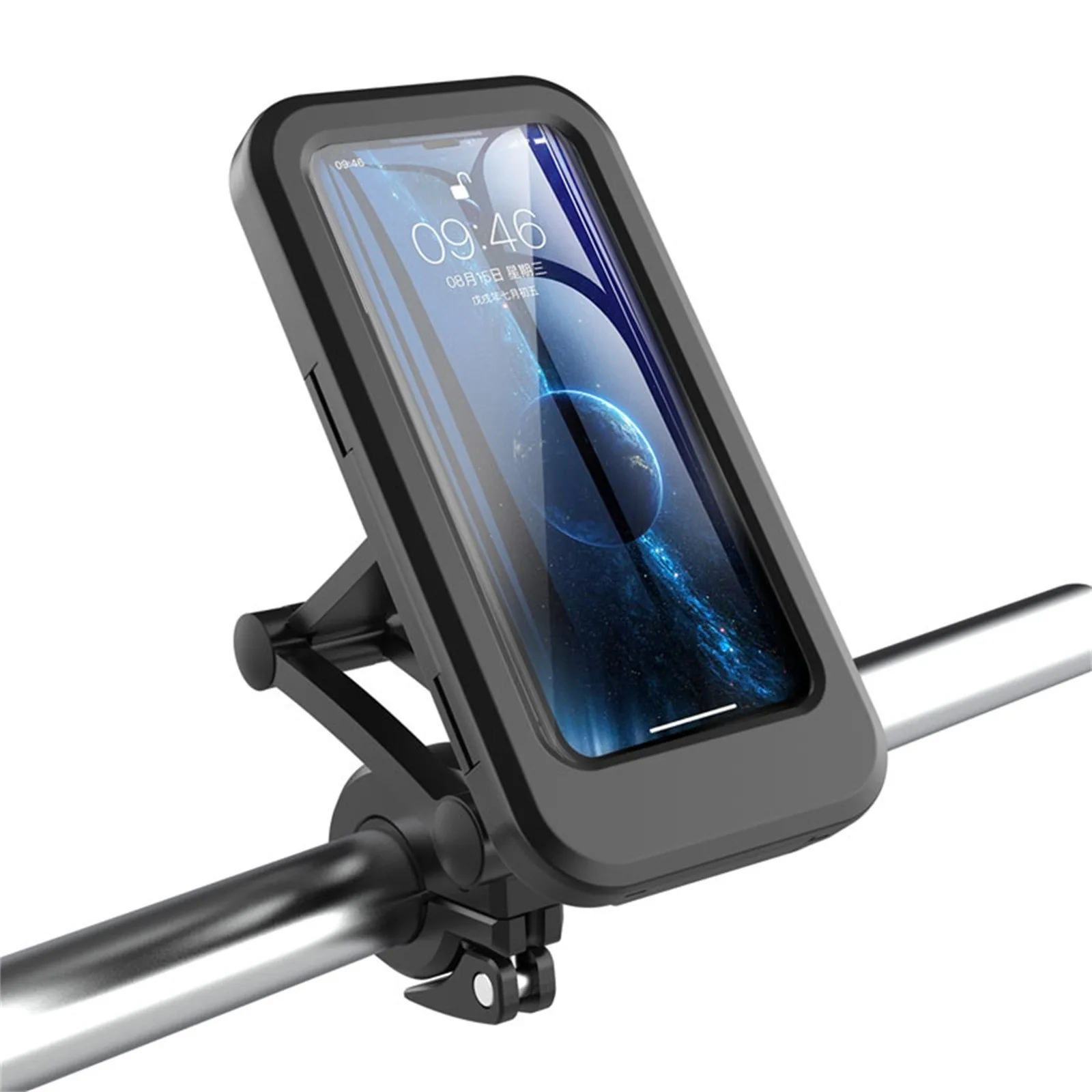 Закопчалка за колоездене телефон, водоустойчив държач за мобилен телефон, въртящи се на 360 градуса, калъф за мотоциклетни телефон, универсално закрепване за телефон на кормилото на велосипеда
