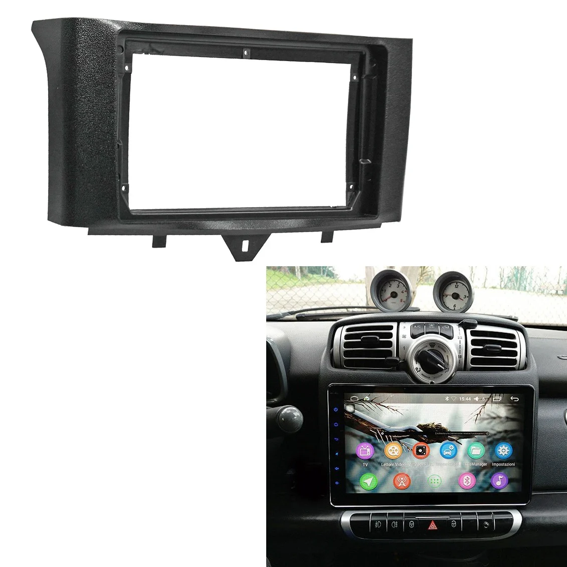 Панел автомобилното радио на 2 Din Benz за Smart Fortwo 2011-2015 DVD Стерео Рама, адаптер за монтаж на арматурното табло, рамка за инсталиране на