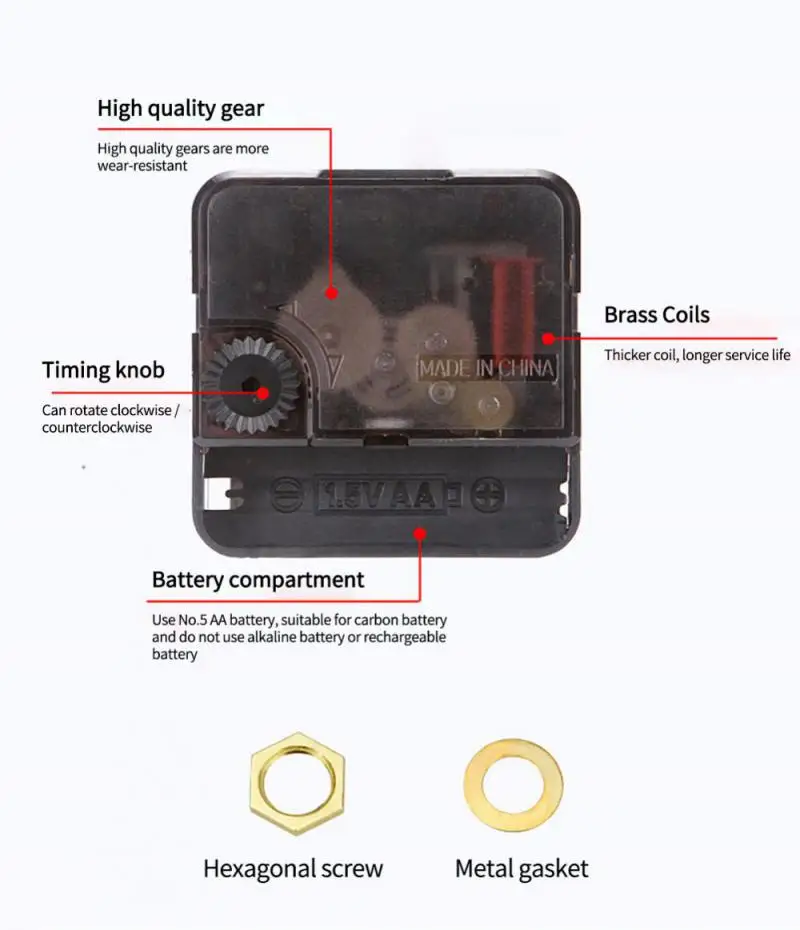 Стенен часовник Кварцов часовников механизъм 2023 Тъпо Безшумни Големи стрелци Аксесоари за ремонт на часовници на Едро Кварцов часовник резервни Части за часа със собствените си ръце