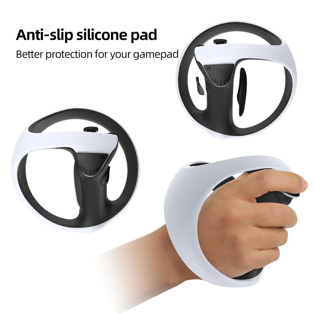 1 Комплект защитно своята практика за игра ръкохватка, Удобна силиконова подплата за игрални дръжки, Защита от сблъсък, геймпад, защитна подплата за PS VR2