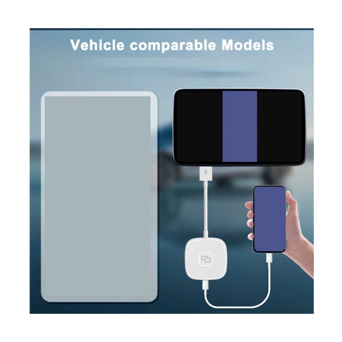 За кабелен CarPlay превозното средство Трансформиране в безжична Авто безжичен Бърз и лесен за употреба, Подходящ за iPhone AI BOX Square