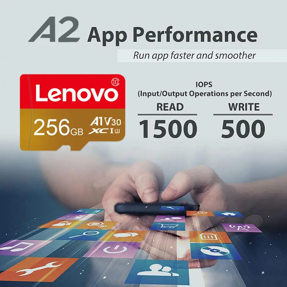 100% Lenovo Micro TF/SD Карта 2 TB 1 TB 512 GB Високоскоростна Карта Памет Mini SD Карти 256 GB 128 GB Cartao De Memoria За Телефони