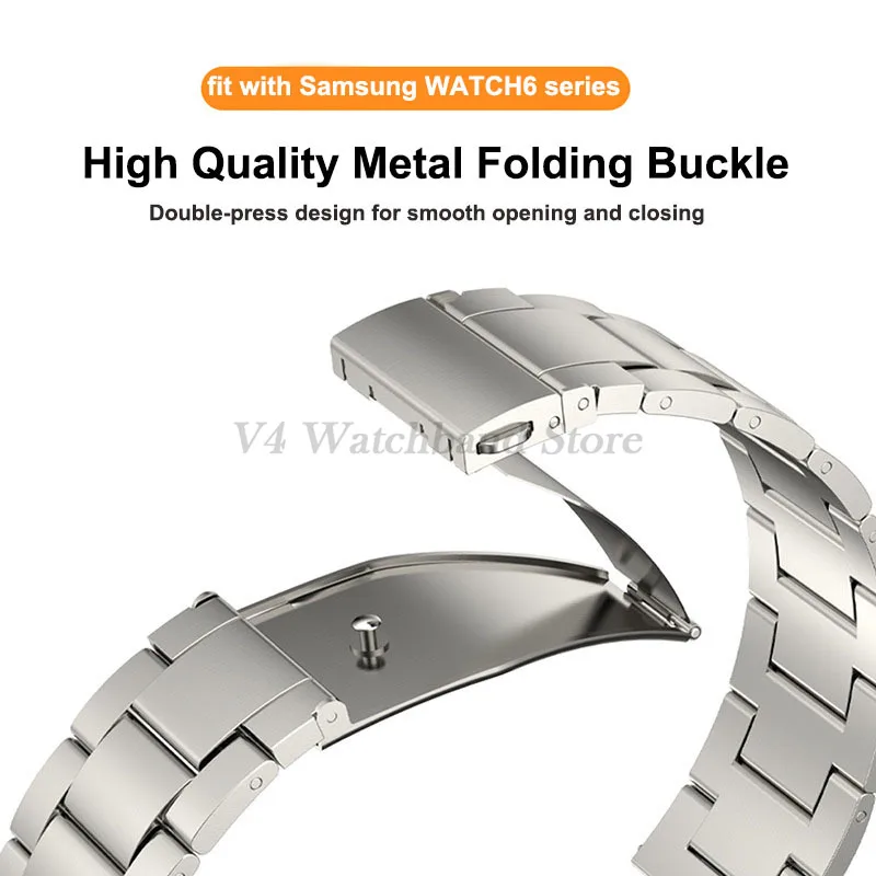 Извита Титан каишка за часовник Samsung Watch6 Classic 46 42 43 47 мм, Без Пропуски Каишка за Samsung Galaxy Watch5 Pro 45 40 44 мм