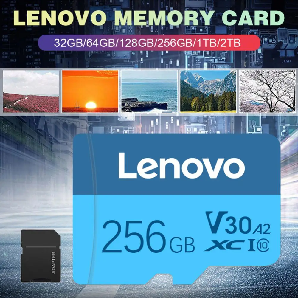 Оригиналната Карта на Lenovo V30 Class 10 Micro Card 1 TB И 2 TB 512 GB 256 GB Високоскоростна Карта памет SD TF С Адаптер За Nintendo Switch