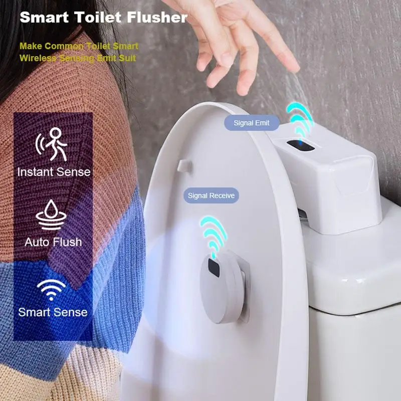 Инфрачервен сензор за автоматично почистване на тоалетната чиния, умна баня, автоматична система за почистване на тоалетната чиния, умен клапан, Сензора зачервяване на лицето, аксесоар за баня