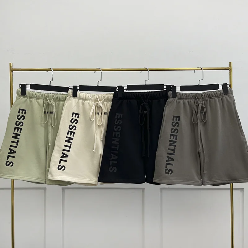 Шорти Essentials Летни Мъжки и дамски спортни панталони от 100% памук с писмото принтом, висококачествени ежедневни панталони в стил Уличен хип-хоп