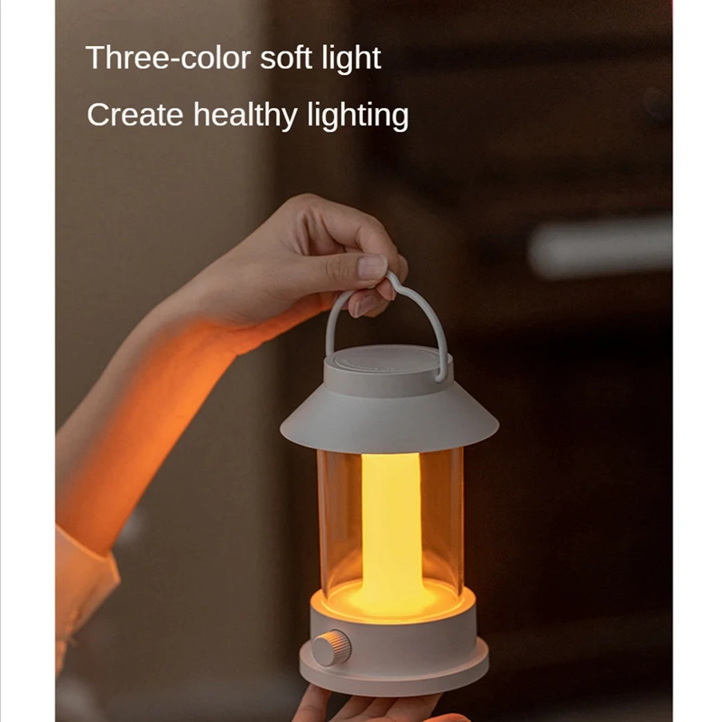 1 комплект ретро led преносими лампи за къмпинг, супер ярки атмосферни осветителни тела, декоративни осветителни тела, бял