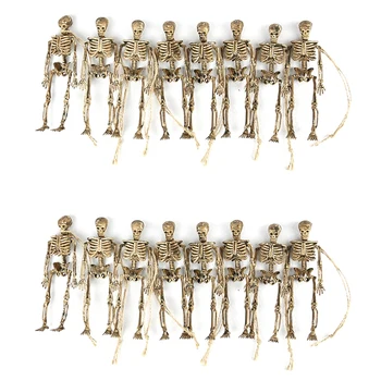 16 бр. Мини-статуи на скелети, Подпори, аксесоари за трикове, Набор от скелети на човека 