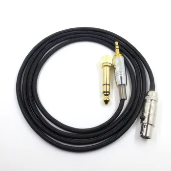 2 М Подмяна 3,5 мм 6,35 мм за Mini XLR 3Pin Актуализиран Кабел за слушалки AKG K240 K141 K271 K702 Q701 K712Headphone аудио кабел