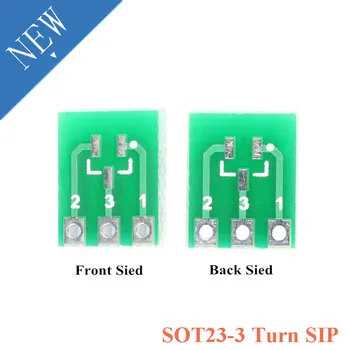 20pcs SOT23 SOT-23 SOT23-3 Turn SIP3 Двустранен SMD Адаптер със завъртане в DIP Конвертор Плоча SOT SIP IC Гнездо на печатната Платка САМ Kit