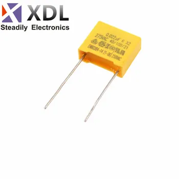 20pcs кондензатор X2 кондензатор 275 ac X2 кондензатор от полипропиленова тъкан 0,022 icf 22nF Стъпка 10 мм