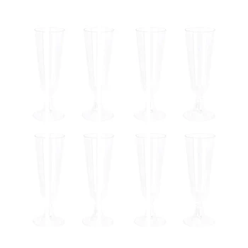 24ШТ за Еднократна употреба на Чаша за шампанско Пластмасов Тест чаша на Чаша за шампанско Чаша за коктейл 4,7 унции (150 мл)