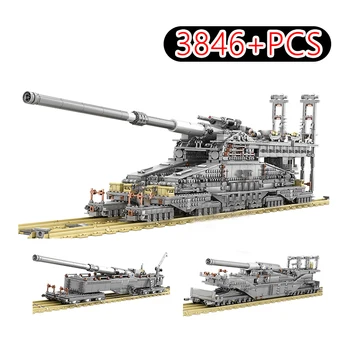 3846 парчета военна симулация тежък танк на Втората световна война, набор от градивни елементи, модел градивен, Детска играчка, подарък за празниците
