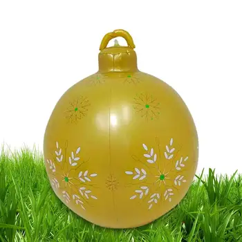 60 см Открит Коледен надуваем балон от PVC, Гигантски големи топки, Декоративни коледни украси, Играчки топка, без светлина