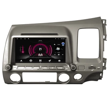 Android 12 Автомобилен Радиоприемник за Honda Civic RHD 2005-2012 Мултимедиен плейър 2 Din Навигация с десни волана GPS Carplay DVD Камера