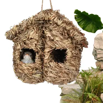 Bird 's nest, Птичья клетка, Изкуствени Пернати Птици, Натурална Слама ръчно изработени, Птичето гнездо