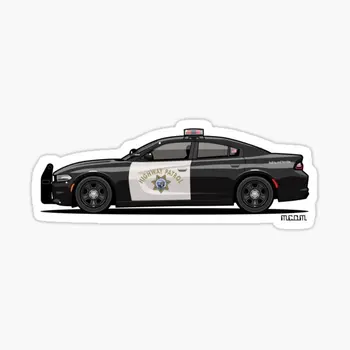 California Highway Patrol D0Dge Ch4R6Er 5 бр. Автомобилни стикери за деца, етикети за багаж, стени, автомобил, лаптоп, хладилник, прозорец, мотоциклет