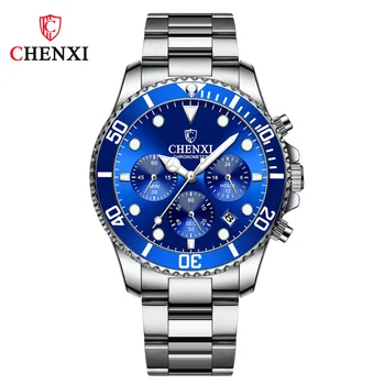 CHENXI 901 Директни продажби с фабрика, Модерни Бизнес кварцови часовници, Мъжки водоустойчив ръчен часовник от неръждаема Стомана Relogio Masculino