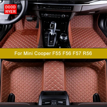 DOODRYER Потребителски автомобилни постелки за Mini Cooper R56 F55 F56 F57 Автоаксесоари подложка за крака