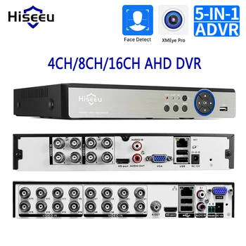 Hiseeu 5MP 8CH/16CH/ВИДЕОНАБЛЮДЕНИЕ AHD DVR 5 в 1 TVI CVI CVBS IP Камера 1080P Цифров Видеорекордер За видеонаблюдение XMEye Pro