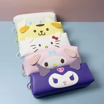 Kawaii Sanrio Чанта За Моливи Kuromi My Melody Сладък Молив Голям Капацитет На Hello Kitty Джоб, Чанта За Съхранение На Канцеларски Материали, Ученически Пособия