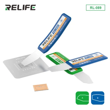 Relife RL-089 Набор от немагнитни оловни чистачи за дънната платка телефон, процесор, интегрални схеми, флюс за запояване, равномерно и гладко Почистващ инструмент от остатъци от лепило