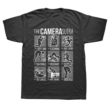 The Camera Sutra, забавни тениски за фотограф-фотоапарат, памучен градинска дрехи с къс ръкав, подаръци за рожден ден, лятна стилна тениска