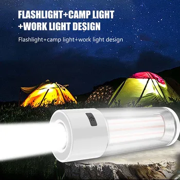 Type-C USB Акумулаторна лампа за къмпинг XPE 320LM, 5 режима на работа, с led светлина 2000 mah, IPX4 водоустойчив за пътуване, Туризъм, Градина