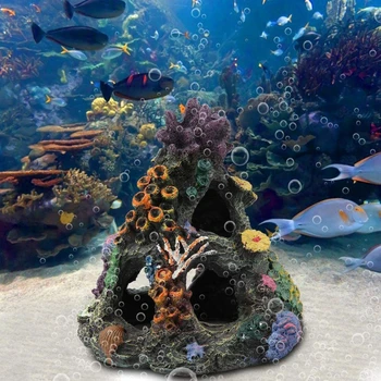 Бижу от корали от смола Цветни рибки за аквариум Изкуствен Корал за аквариум Декорации от смола, за рифови скали