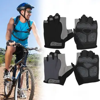 Велосипедни ръкавици, мини Мъжки, Дамски ръкавици на половината от палеца, дишащи противоударные спортни ръкавици, Велосипедни ръкавици