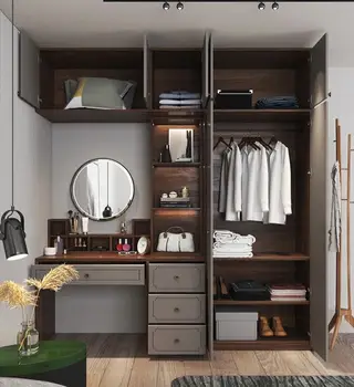 Висококачествен Нов Модерен Дом Индивидуален дизайн гардероб За Тоалетка масички, Система Организатор, Шперплат дървени шкафове