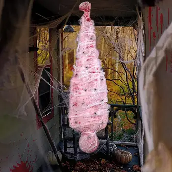 Декор за измами труп, Реквизит за снимки на Хелоуин, Реалистичен набор от фалшиви трупове за външно Страховитите подвесного украса на Къщата с духове