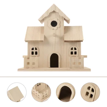 Дървена птица къща: кутия за птичи гнезда, окачен къщичка за улицата, Дървена кутия за птичи гнезда, градина, вътрешна декорация от естествен кедър, двор