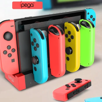 Зарядно устройство за контролер PG9186 за Nintendo Switch, Съвместима с Joycon зарядно устройство ще захранване на зарядно устройство, 2 Цветни притежателя с индикатор