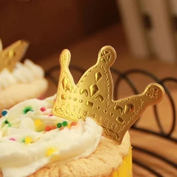 Златна корона на принцеса, topper за тортата, за партита, за кифли, за торта за сватба, рожден ден, части за торта, инструменти за украса на торта, 50 бр./компл.