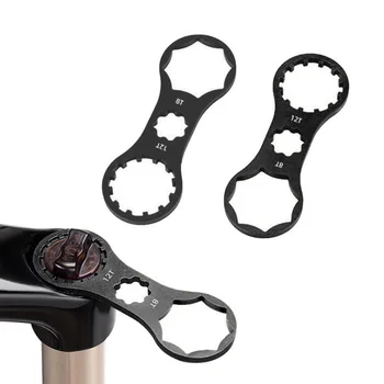 Ключ за облекчаване на велосипед, гаечен ключ за предната вилици, Черно Ремонт на долната скоба, Велосипеди ключ от алуминиева сплав 12 г 99 *35 * 4 мм