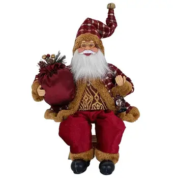 Коледна Украса Фигурка На Дядо Коледа 13,8 Инча Коледа Дядо Коледа Плюшен Кукла Декор На Ваканционни Имоти Плюшен Играчка Традиционното Коледа