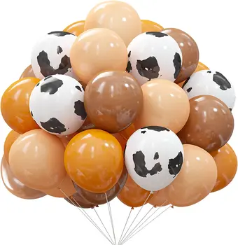 Комплект балони с крави, балони с кафяв принтом крави за тематични партита в стила на каубой-наездницы, Детски душ, Ферма, рожден Ден, Аксесоари за Украса