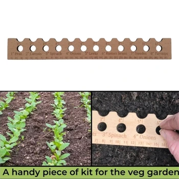 Линийка за определяне на разстояние между семената, линийка за организиране на засаждане на семена, градински владетел, идеален за домашно отглеждане на зеленчуци