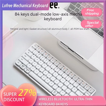 Механична клавиатура Lofree, Безжична Bluetooth-уплътнение, таблет, Офис ультратонкая клавиатура, 84 клавиша, компютърни игри, За офис лаптоп Mac