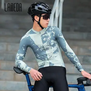 Мъжка велосипедна яке LAMEDA, зимна термална ветрозащитная дишаща ветровка Softshell, Велосипедна облекло, трикотаж велосипеди
