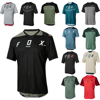 Мъжки t-shirt FOXRIDE Racing Camiseta с къс ръкав Мтб Ендуро, Велосипедна фланелка за скоростно спускане, Dh, Офроуд Велосипед, Майо за мотокрос