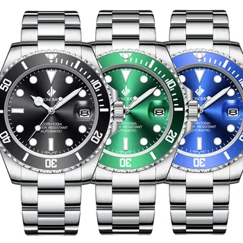 Мъжки механичен часовник с хронограф Hemudu, Реколта часовник Patek, Класически часовници за мъже 1963, Оригинален механизъм st1901, син сапфир люминесцентный