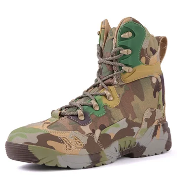 Мъжки тактически военни обувки, Камуфляжная туризъм Ловни обувки, Мъжки работна обувки в джунглата, Мъжки дишащи армейските обувки за пустинята, маратонки