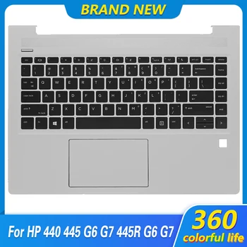 Нов Palmest С Клавиатура и Тачпадом За HP 440 445 G6 G7 445R G6 G7 Лаптоп на Горния Капак, Поставка за Ръцете C Панел Език САЩ 440 G7
