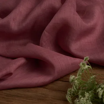 Отличен пролетно-лятна висококачествена кърпа от чист плат ramie telas Тъмно пурпурно tela, рокля-риза, рокля, пола