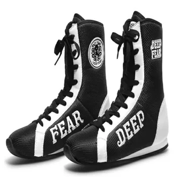 Професионални обувки за борба, Мъжки И женски Черни Боксови обувки, Дизайнерски дамски спортни обувки, висококачествени военни обувки за Големи момчета