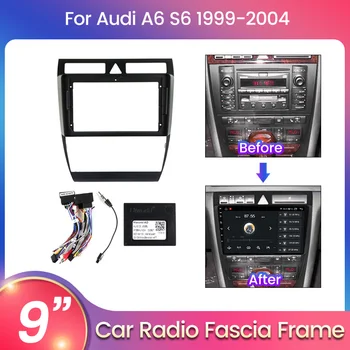 Радиото в автомобила Рамка canbus тел Аудио Фитинг Тире Комплекти Довършителни Панела За Audi A6 C5 1997-2004 S6 1999-2004 RS6 2002-2006 година